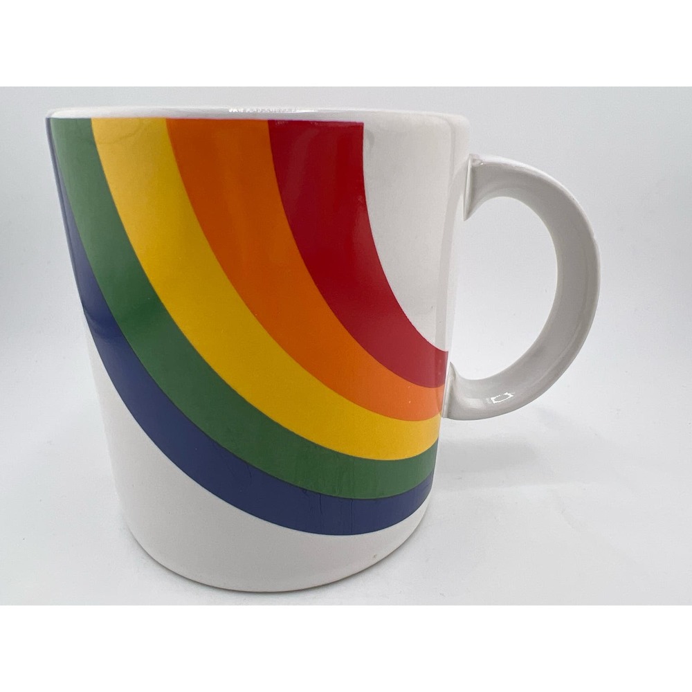 Rainbow Coffee Cup Mug Vintage 1984 Classic Nostalgia